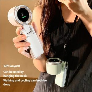 Handheld Turbo Fan with Flexible Bendable Neck โ Portable Rechargeable Cooling Fan